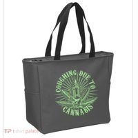 Funny Coughing Due To Cannabis Tote Bag thumb 2