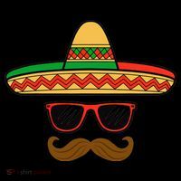 Funny Cinco De Mayo Face Mexican With Sombrero Hat Sunglass Coffee Mug thumb 5