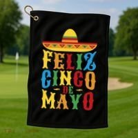Feliz Cinco De Mayo Golf Towel thumb 1