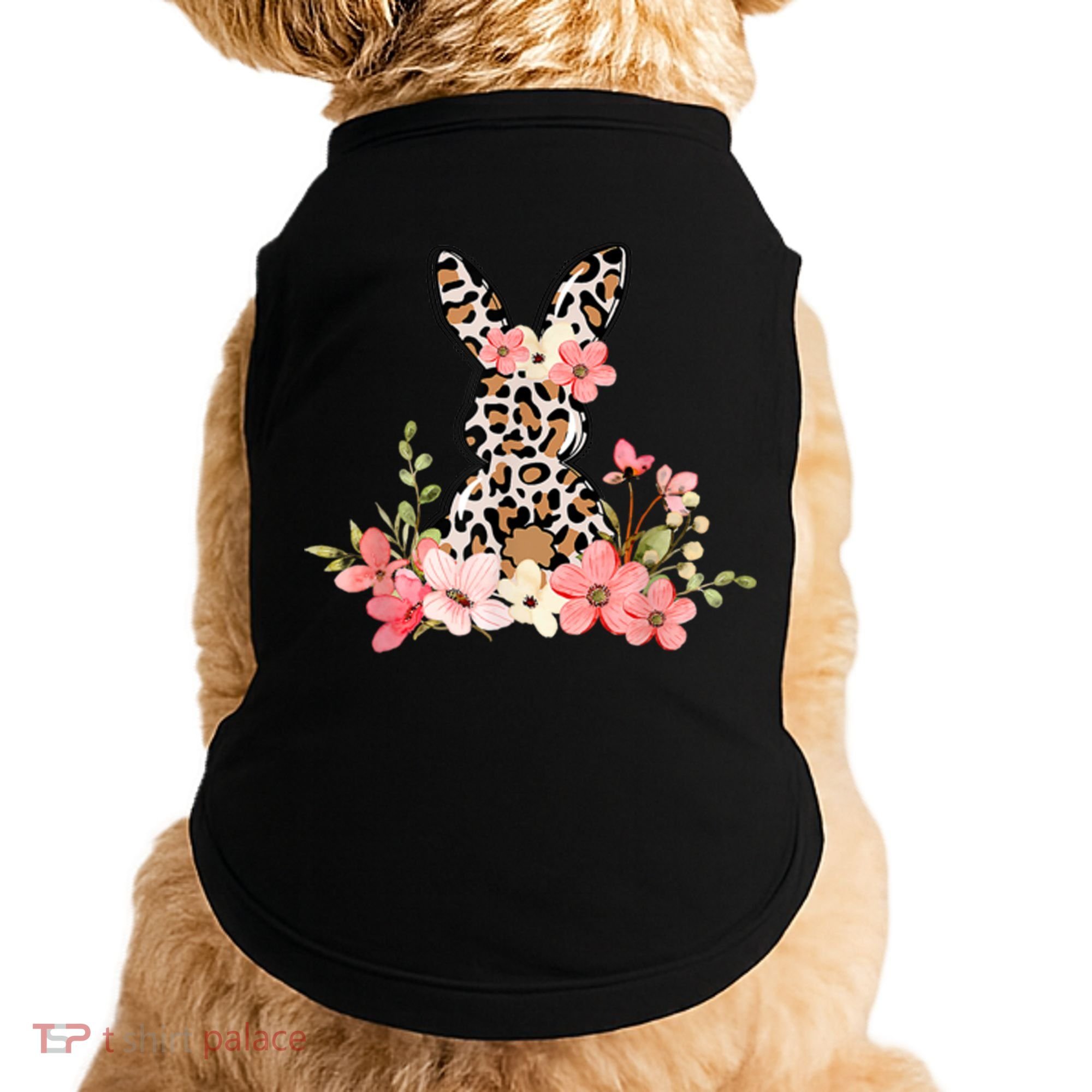 Floral Cheetah Easter Bunny Doggie Tank