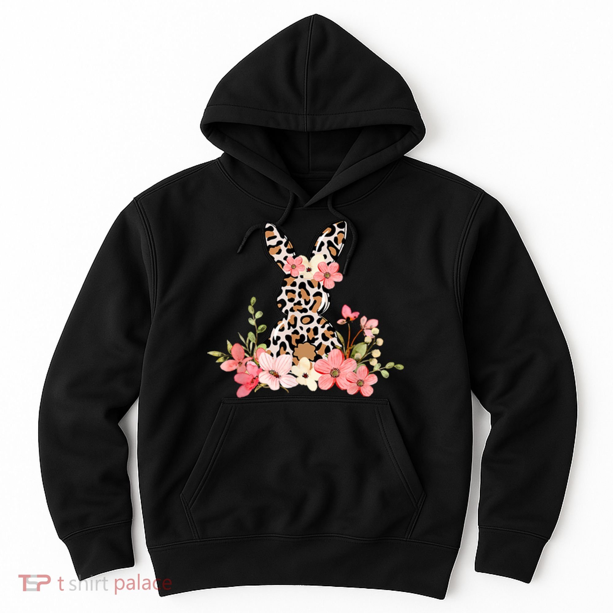 Floral Cheetah Easter Bunny Hoodie
