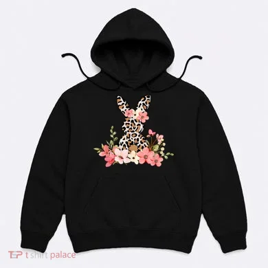 Floral Cheetah Easter Bunny Hoodie