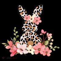 Floral Cheetah Easter Bunny Hoodie thumb 7