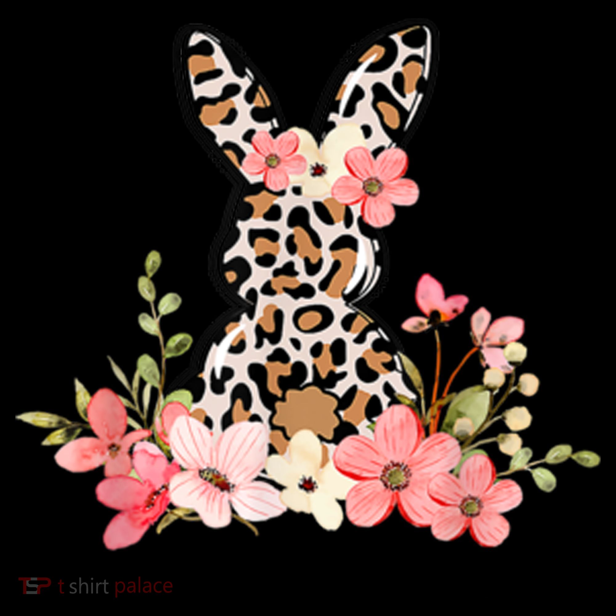Floral Cheetah Easter Bunny Hoodie