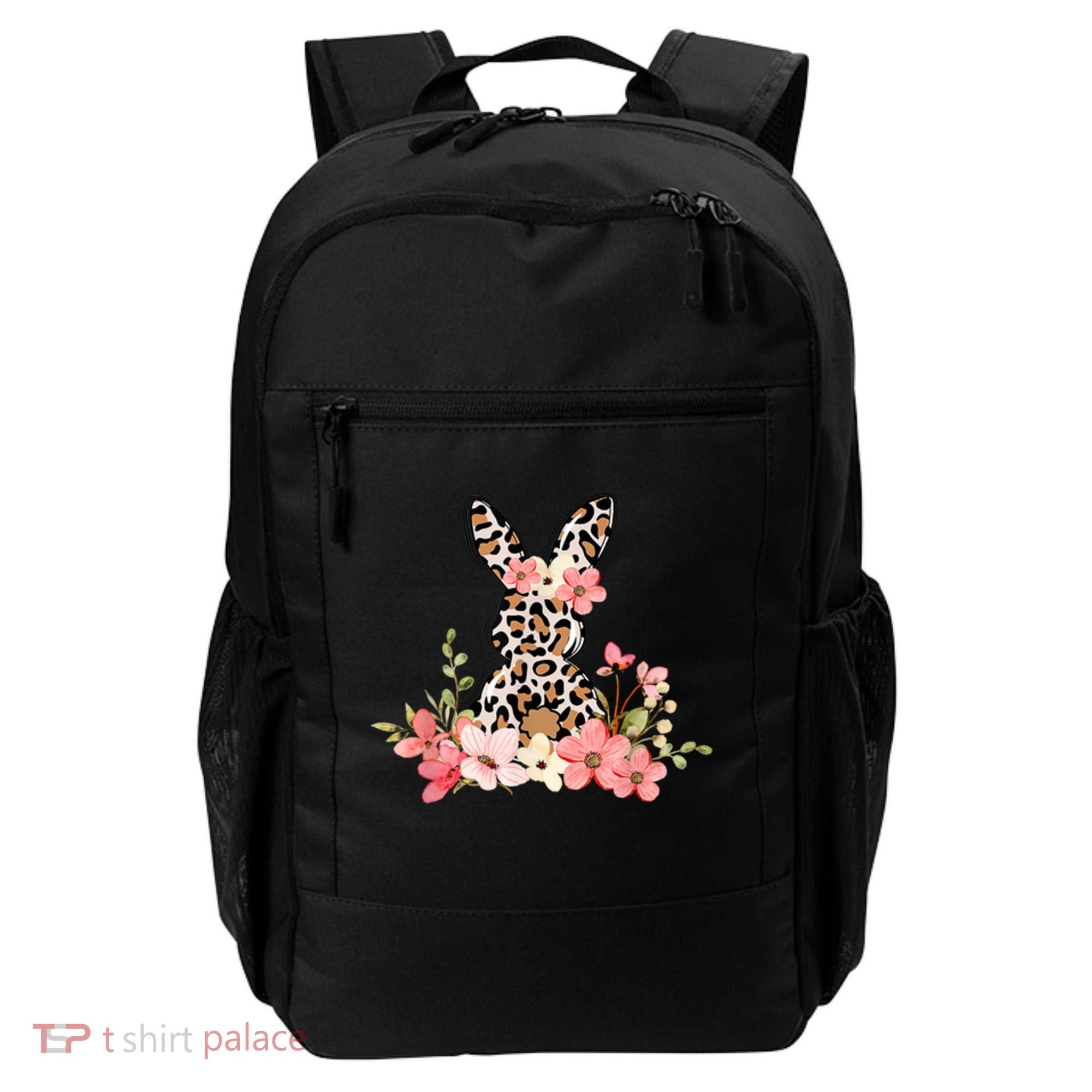 Floral Cheetah Easter Bunny Backpack