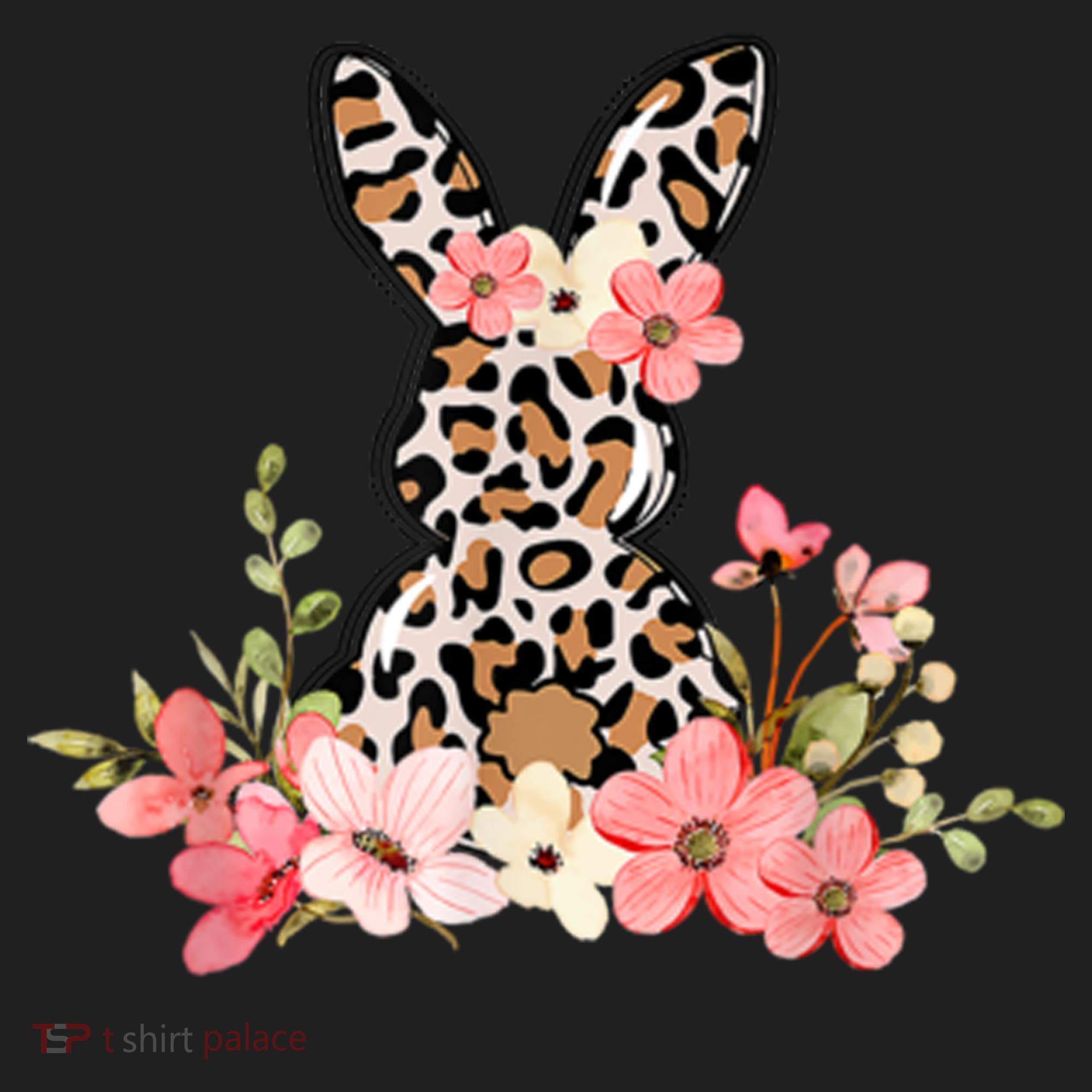 Floral Cheetah Easter Bunny Tumbler