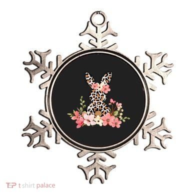 Floral Cheetah Easter Bunny Ornament