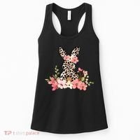 Floral Cheetah Easter Bunny Women's Tank Top thumb 0