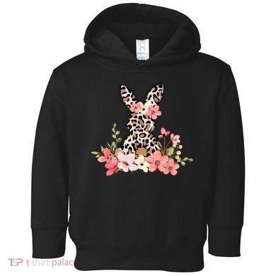 Floral Cheetah Easter Bunny Toddler Hoodie