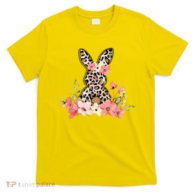 Floral Cheetah Easter Bunny T-Shirt