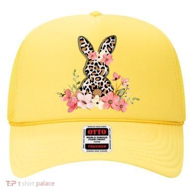 Floral Cheetah Easter Bunny Hat