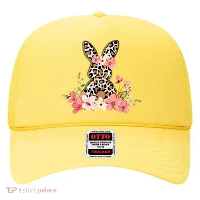 Floral Cheetah Easter Bunny Hat