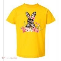 Floral Cheetah Easter Bunny Toddler T-Shirt thumb 0