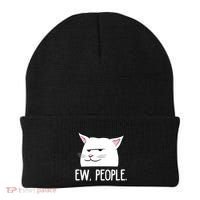Funny Cat Ew People Love Cats Gift Beanie thumb 0