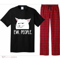 Funny Cat Ew People Love Cats Gift Pajama Set thumb 0