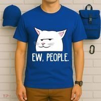 Funny Cat Ew People Love Cats Gift T-Shirt thumb 6