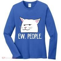 Funny Cat Ew People Love Cats Gift Women's Long Sleeve Shirt thumb 0