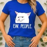 Funny Cat Ew People Love Cats Gift Women's T-Shirt thumb 2