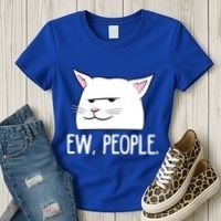 Funny Cat Ew People Love Cats Gift Women's T-Shirt thumb 3
