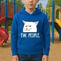 Funny Cat Ew People Love Cats Gift Kids Hoodie thumb 2
