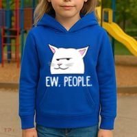 Funny Cat Ew People Love Cats Gift Kids Hoodie thumb 3