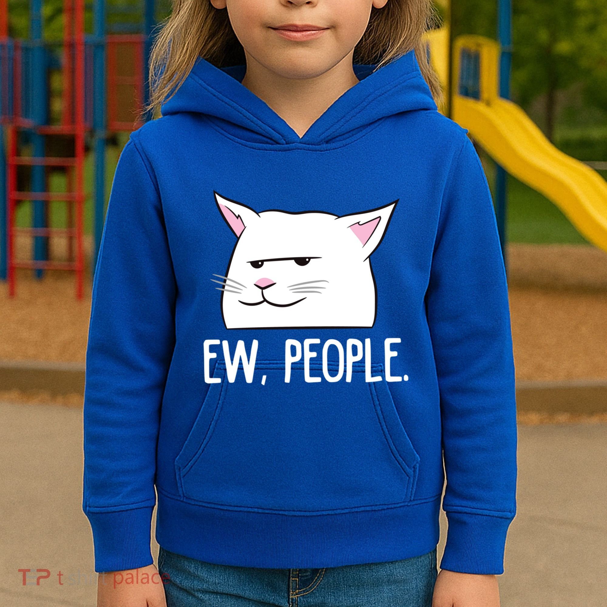 Funny Cat Ew People Love Cats Gift Kids Hoodie