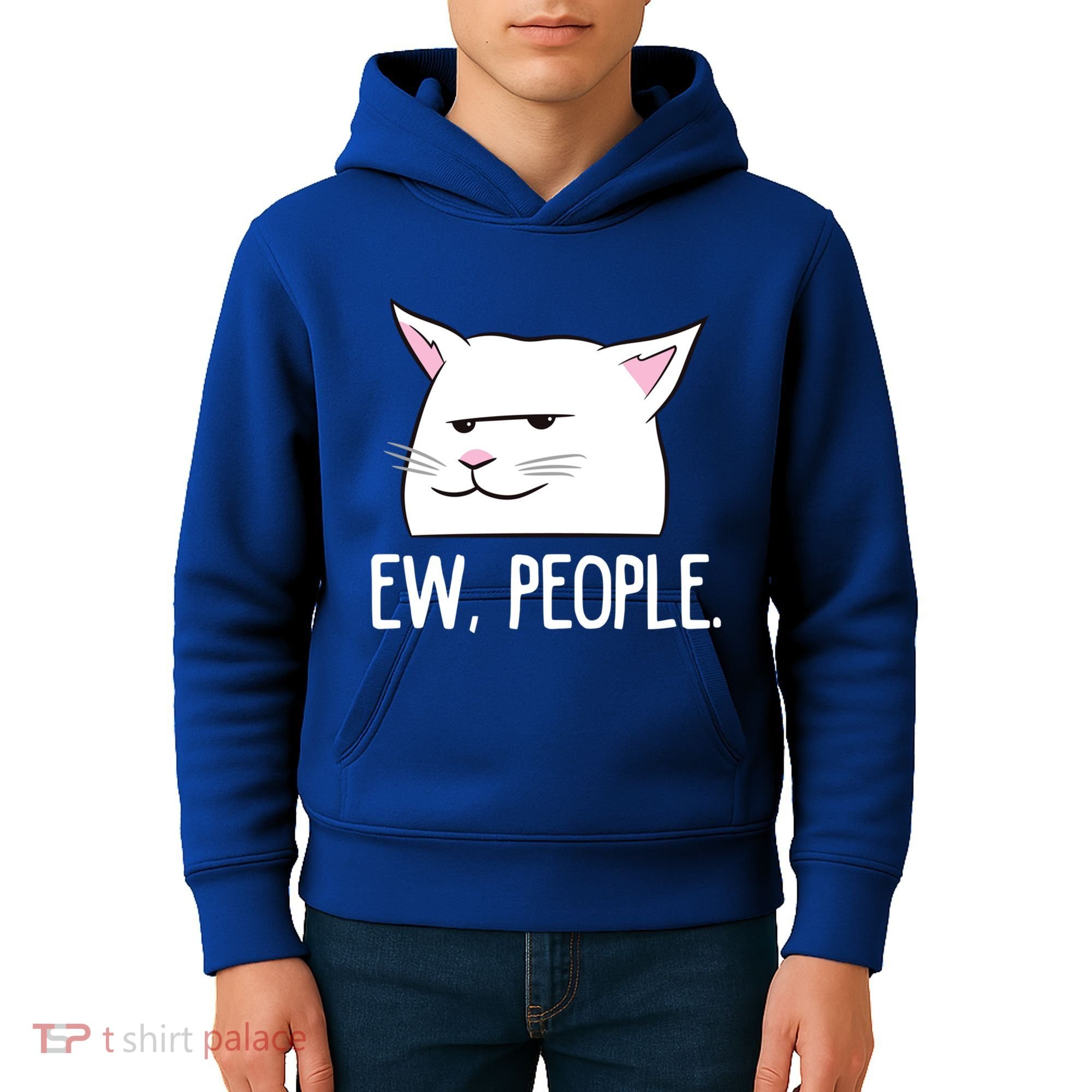 Funny Cat Ew People Love Cats Gift Kids Hoodie