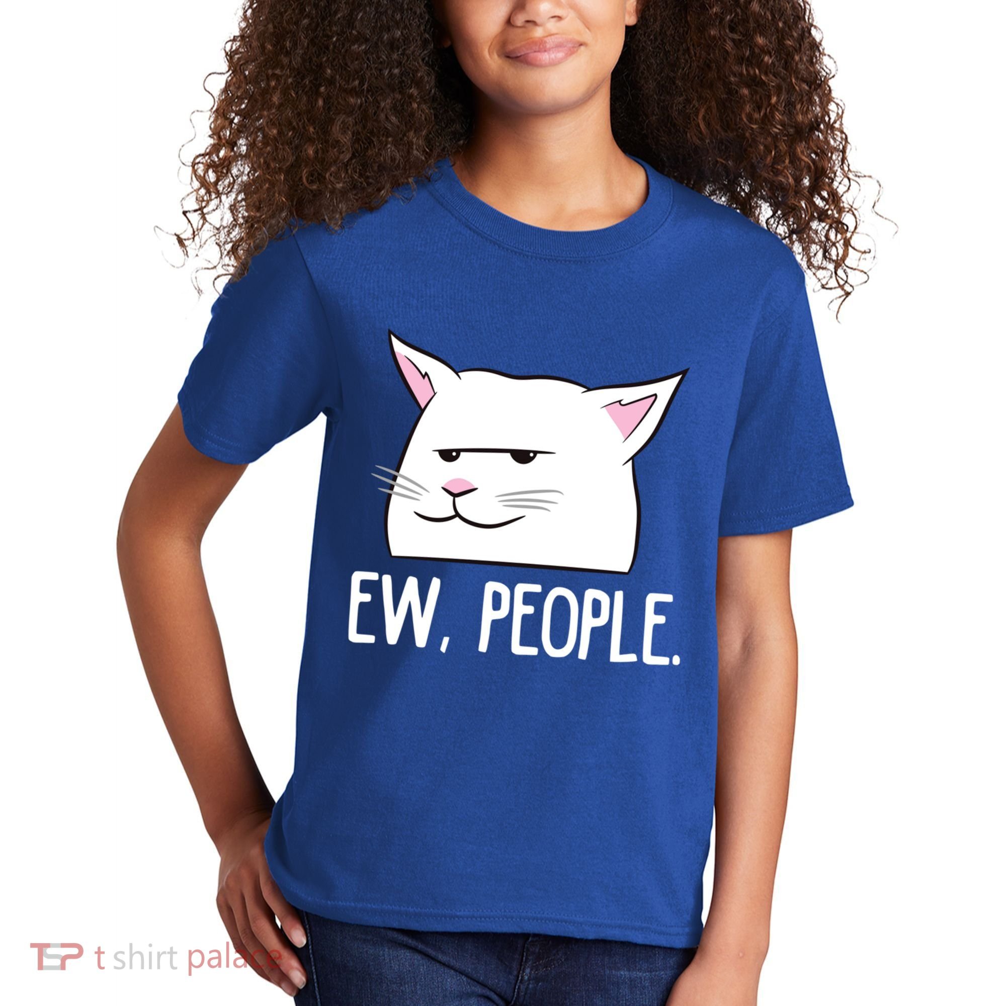 Funny Cat Ew People Love Cats Gift Kids T-Shirt