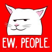 Funny Cat Ew People Love Cats Gift Santa Hat thumb 1