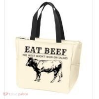 Funny Cow Eat Beef the West Wasn't Won on Salads Farm Cattle Tote Bag thumb 3
