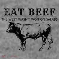 Funny Cow Eat Beef the West Wasn't Won on Salads Farm Cattle Toddler Hoodie thumb 2