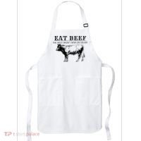 Funny Cow Eat Beef the West Wasn't Won on Salads Farm Cattle Apron thumb 0