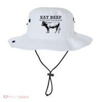 Funny Cow Eat Beef the West Wasn't Won on Salads Farm Cattle Bucket Hat thumb 0
