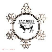 Funny Cow Eat Beef the West Wasn't Won on Salads Farm Cattle Ornament thumb 0