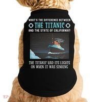 Funny California Energy Crisis Titanic Conservative Doggie Tank thumb 0