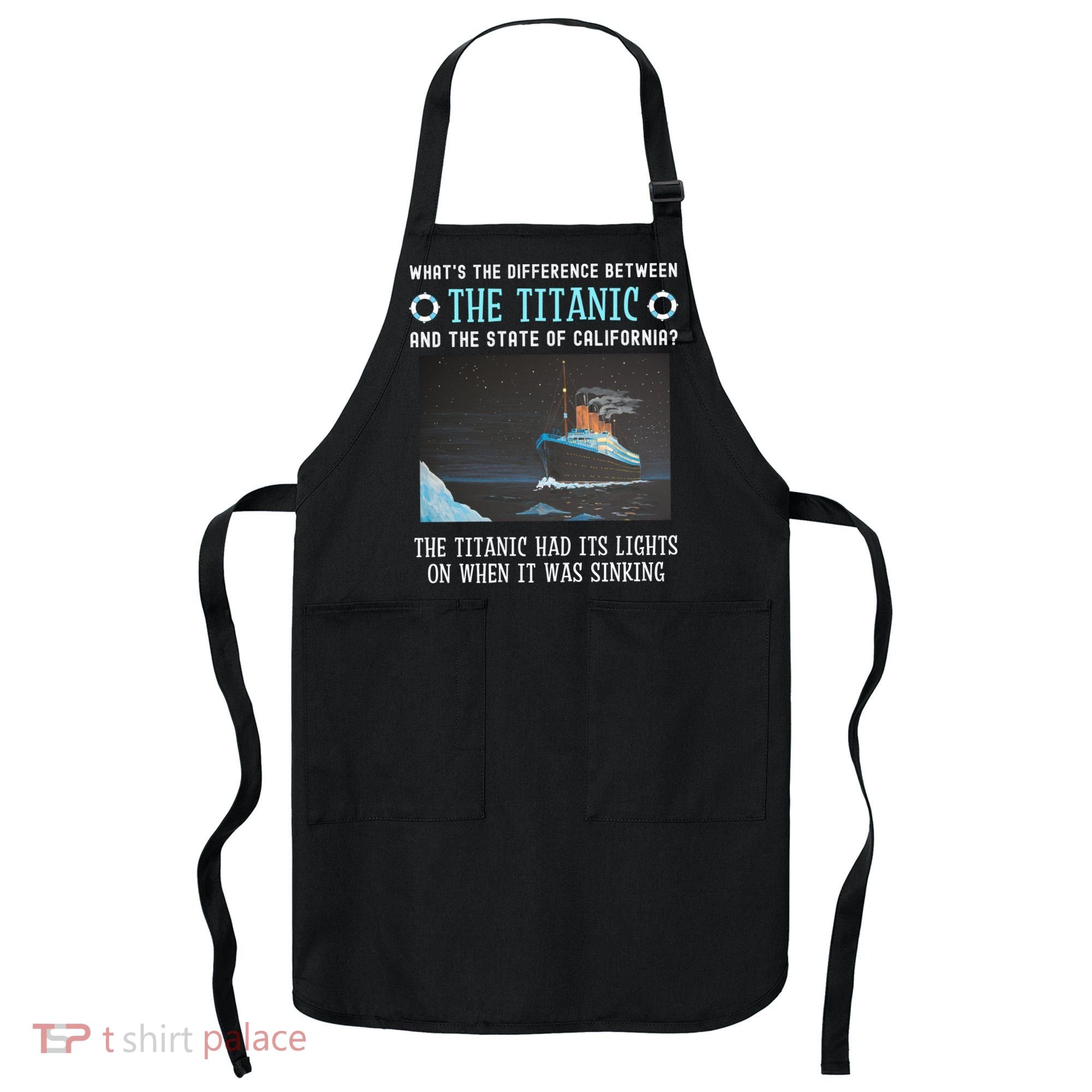 Funny California Energy Crisis Titanic Conservative Apron