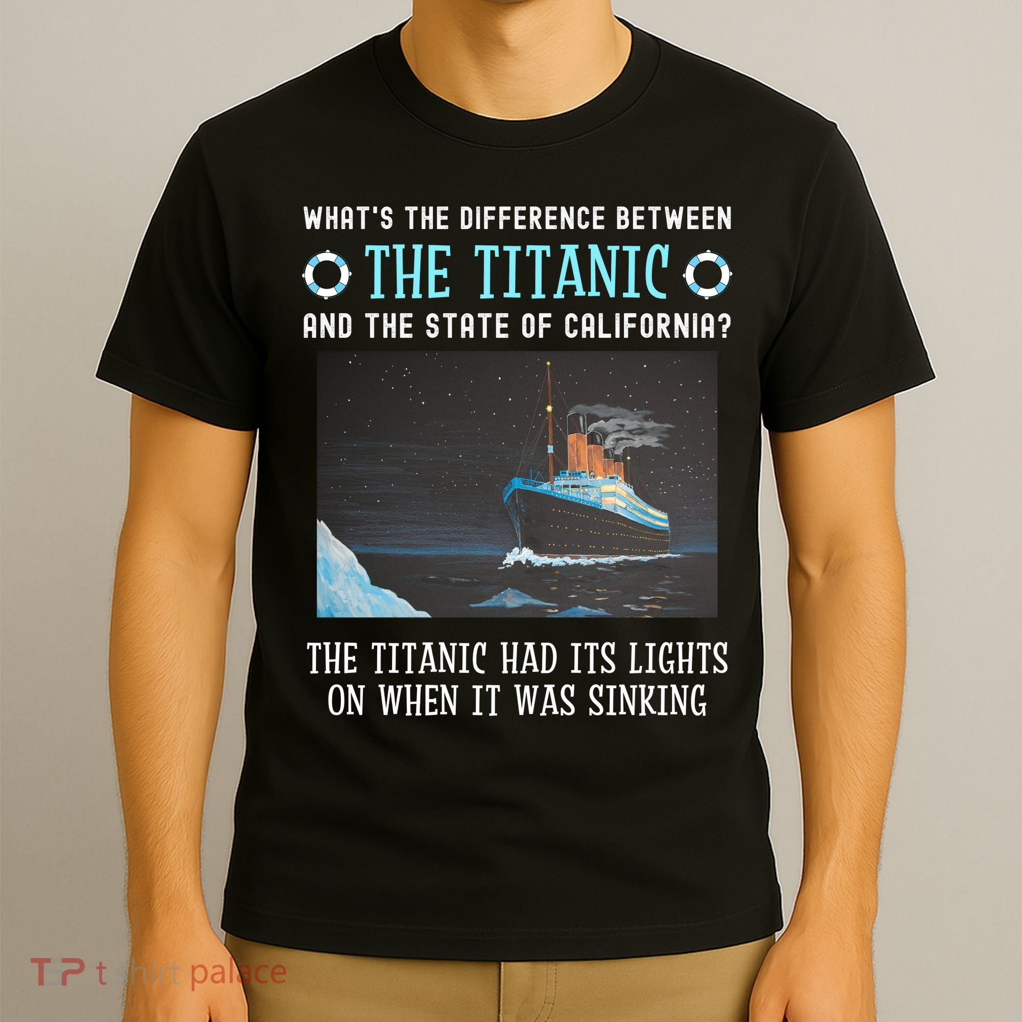 Funny California Energy Crisis Titanic Conservative T-Shirt