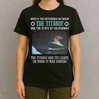 Funny California Energy Crisis Titanic Conservative T-Shirt thumb 4