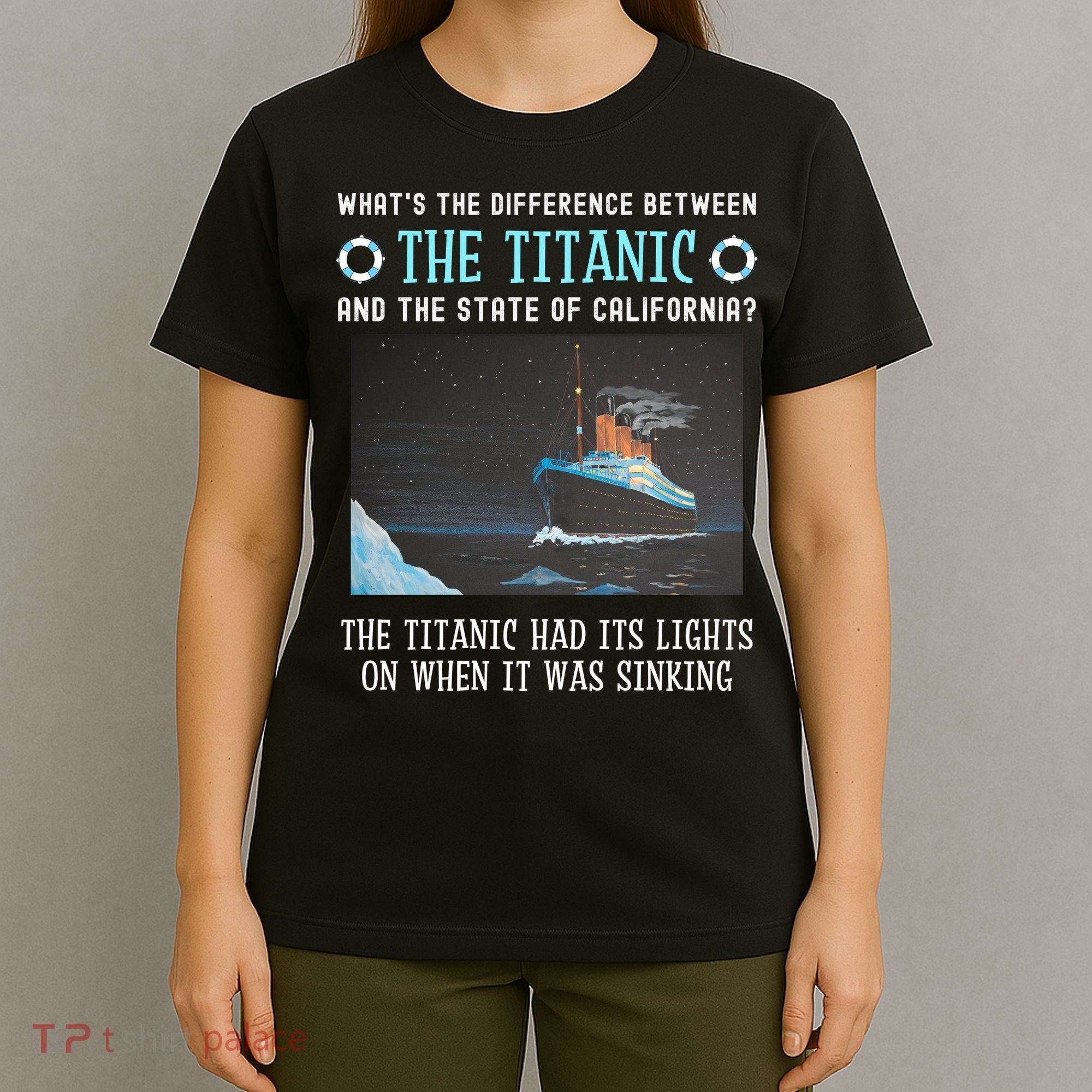 Funny California Energy Crisis Titanic Conservative T-Shirt