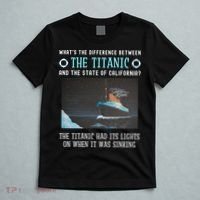 Funny California Energy Crisis Titanic Conservative T-Shirt thumb 5