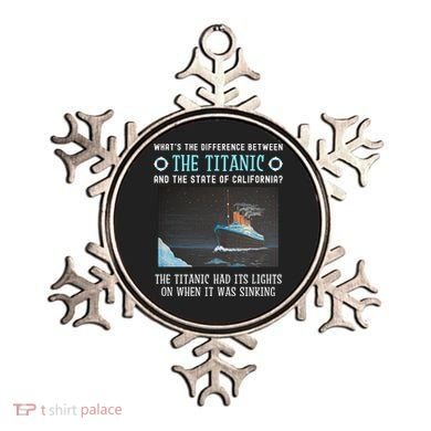 Funny California Energy Crisis Titanic Conservative Ornament