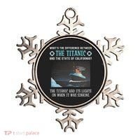Funny California Energy Crisis Titanic Conservative Ornament thumb 0