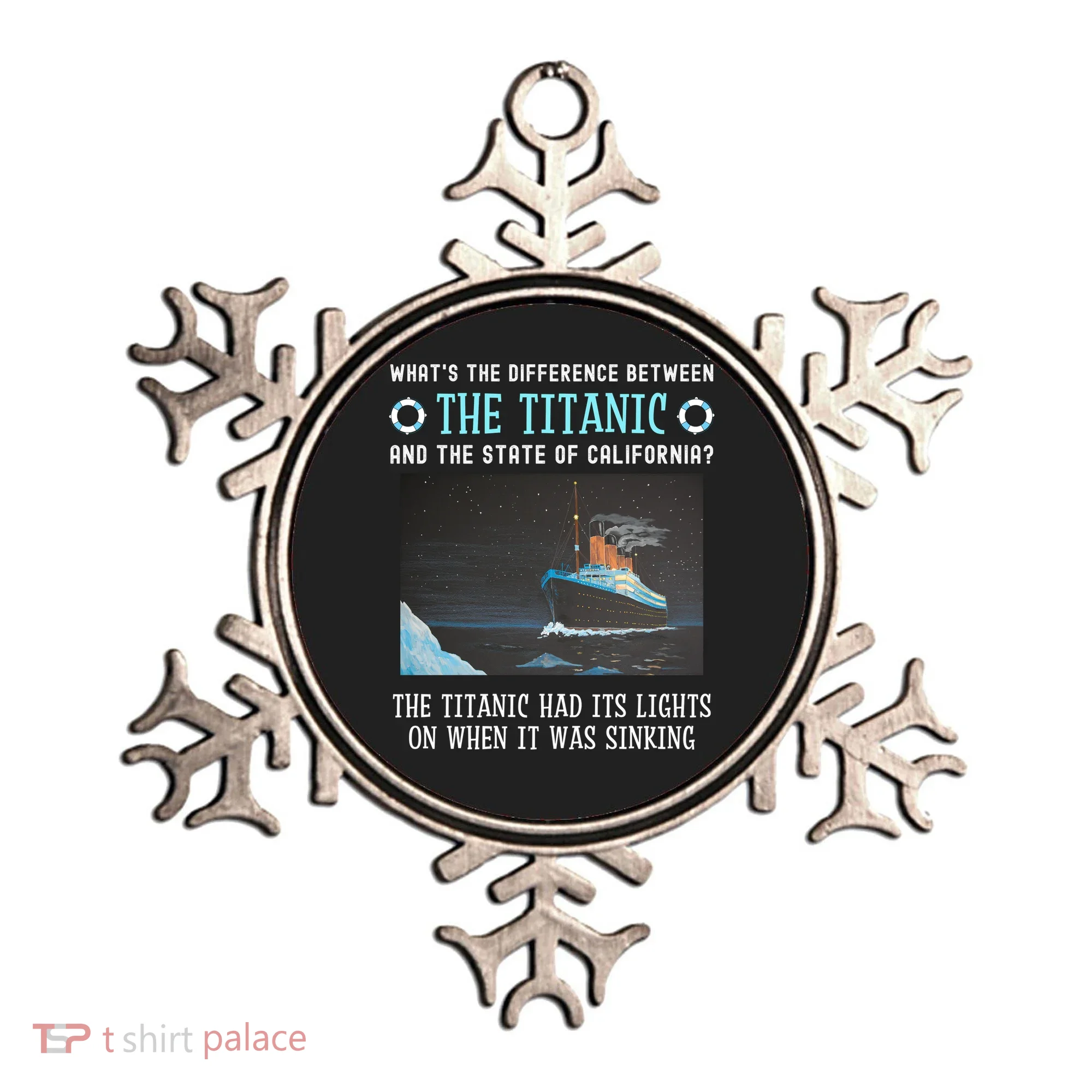 Funny California Energy Crisis Titanic Conservative Ornament