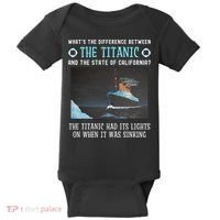 Funny California Energy Crisis Titanic Conservative Baby Bodysuit thumb 0