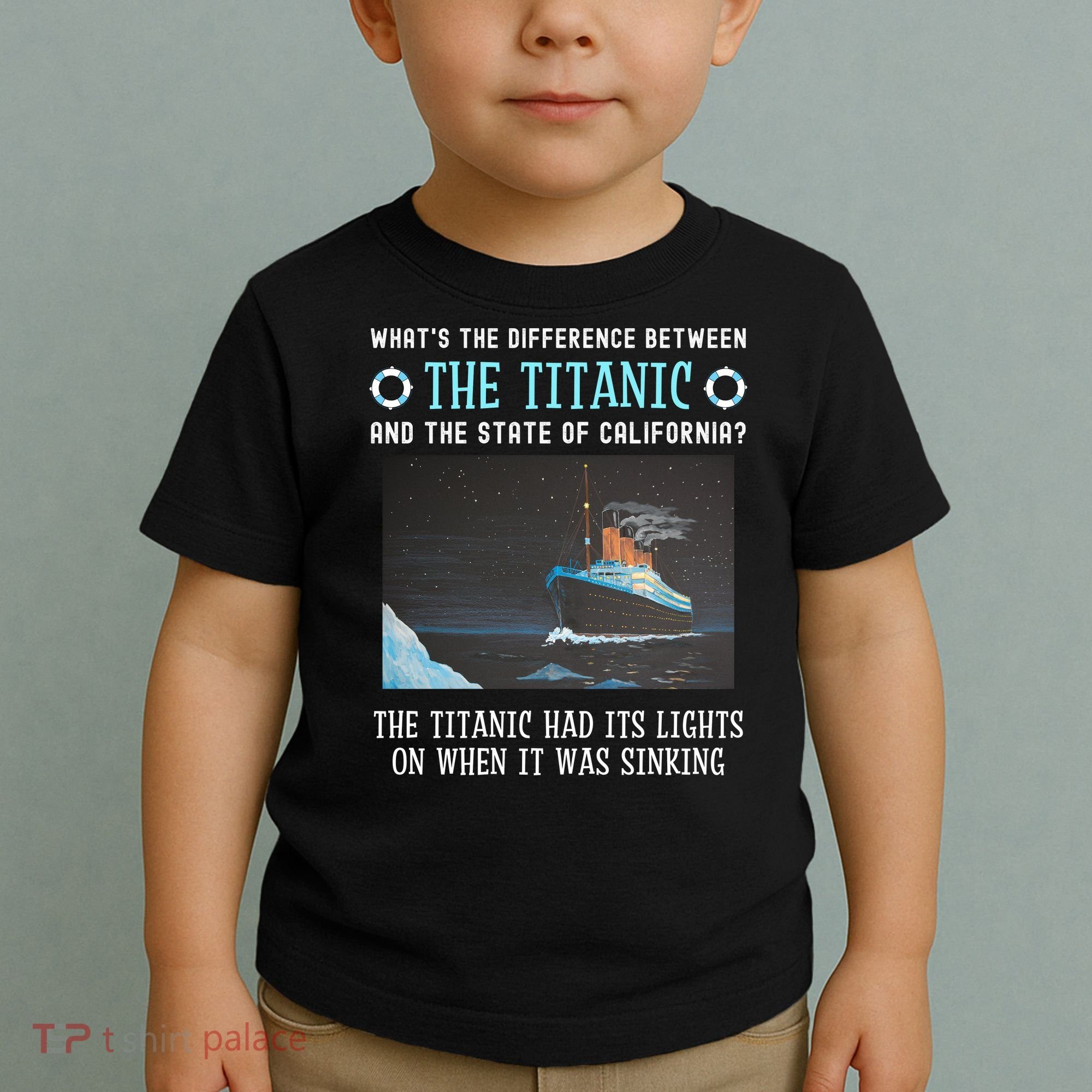 Funny California Energy Crisis Titanic Conservative Toddler T-Shirt