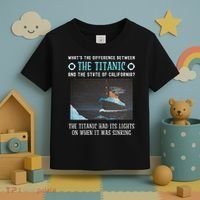 Funny California Energy Crisis Titanic Conservative Toddler T-Shirt thumb 3