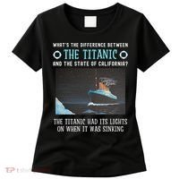Funny California Energy Crisis Titanic Conservative Women's T-Shirt thumb 0