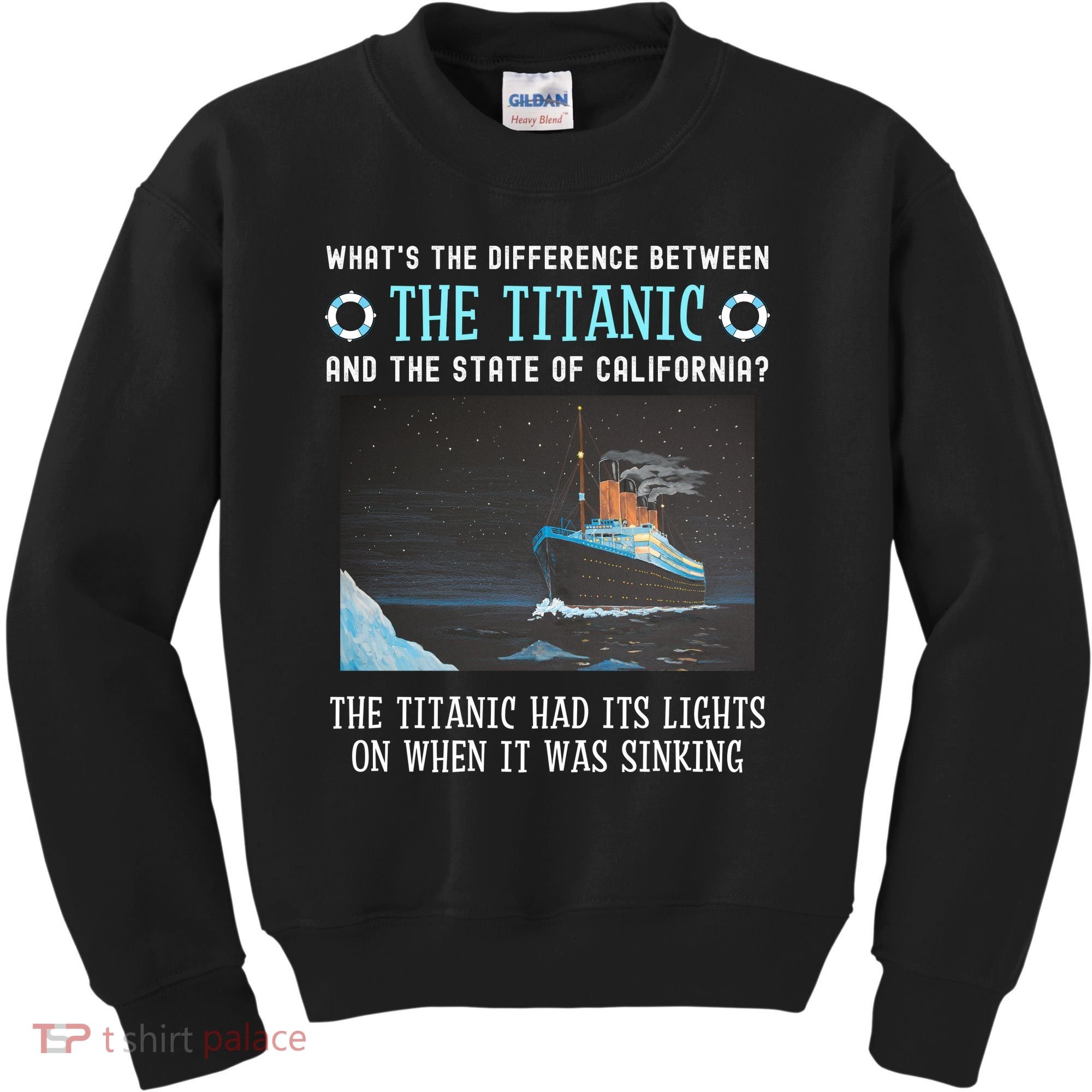 Funny California Energy Crisis Titanic Conservative Kids Sweatshirt