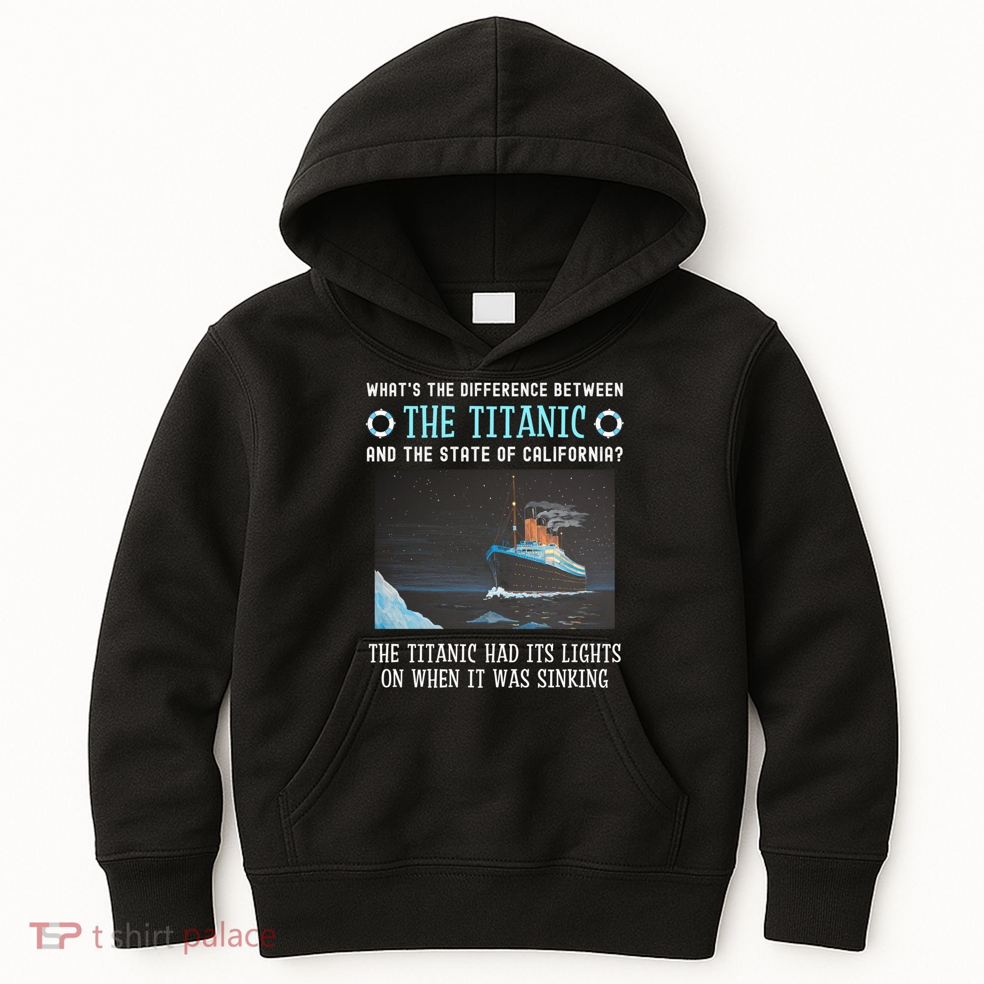 Funny California Energy Crisis Titanic Conservative Kids Hoodie