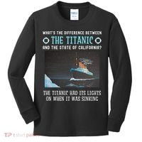 Funny California Energy Crisis Titanic Conservative Kids Long Sleeve Shirt thumb 0